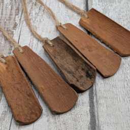 5 Pack Carved Cinnamon Bark Christmas Decorations, Yule Seasonal - thumbnail 3