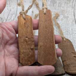 5 Pack Carved Cinnamon Bark Christmas Decorations, Yule Seasonal - thumbnail 4
