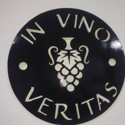 In Vino Veritas Metal Wall Art Rustic Home Bar Sign - thumbnail 2