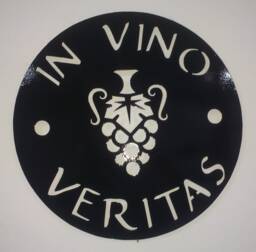 In Vino Veritas Metal Wall Art Rustic Home Bar Sign - thumbnail 1