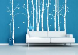 White Birch Tree Wall Decal Nursery Forest Vinyl Sticker - thumbnail 2