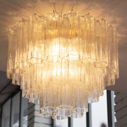 Large Murano Glass Tronchi Chandelier, Vintage Italian Design - 50cm - thumbnail 2