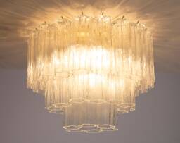 Large Murano Glass Tronchi Chandelier, Vintage Italian Design - 50cm - thumbnail 1