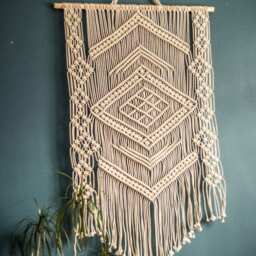 Large Macrame Wall Hanging, Boho Wedding Decor, Ukrainian Design - thumbnail 3