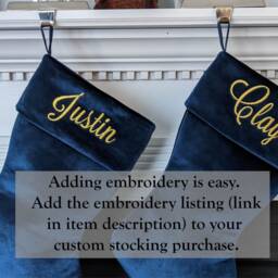 Burgundy Velvet Christmas Stocking Jacquard Gold Swirls - thumbnail 4
