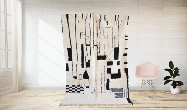 Moroccan Rug , Berber Carpet Genuine Wool , Handmade Rug, Moroccan 8x10, Area Tapis Berbere, Teppich - image 1