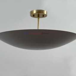Modern Bowl Pendant Lighting, Brass Ceiling Light Fixture, Minimalist Lamp - thumbnail 3