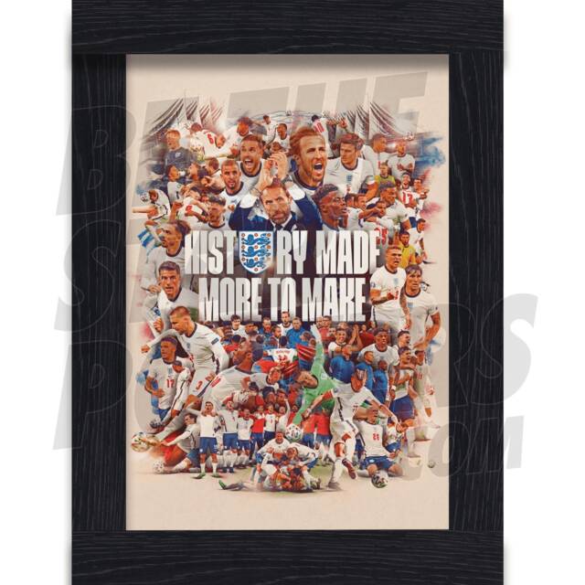 England Men's Football Team Framed Matchday Artwork History Limited Edition - 1000 - Officially Licensed Product A3