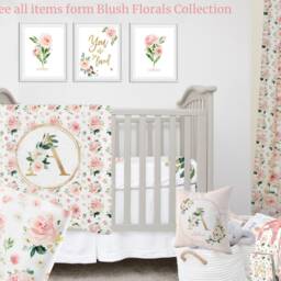 Watercolor Floral Birth Stats Pillow - Personalized Baby Girl Gift - thumbnail 3