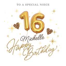 Personalised Niece 16Th Birthday Candle Gift Cards Hamper Gifts For Her B - thumbnail 4