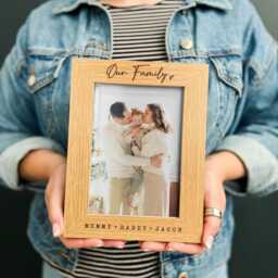 Personalised Family Photo Frame Keepsake - Gift For New Parents, Baby, Gifts Grandparents, Grandma Nanny Gift, Custom Christmas