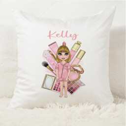 Personalised Cushion. Beauty Cushion. Makeup Customised Gift. Handmade. Throw Pillow. Home D??cor. Living Room Decor - thumbnail 1