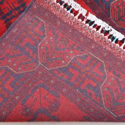 Red 13 Ft Runner Rug Afghan Vintage Rug, Bukhara Design Khal Muhammadi Handmade High Pile Wool Turkmen Tribal Rug 85x400 cm 3x10 - thumbnail 4