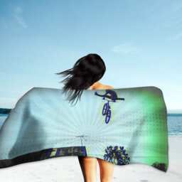 Mountain Bike Beach Towel Cycling Art Gift, Mtb Gift - thumbnail 2
