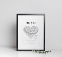 Personalised Where We First Met Print, Professional Fine Art Archival Paper, Wedding Anniversary Gift - thumbnail 1