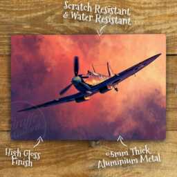 Man Cave Sign Metal Spitfire Wall Art, Shed, Garage World War 2 Raf Retro Plaque, High Gloss Finish Waterproof Aluminium, Sizes Available - thumbnail 2