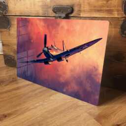 Man Cave Sign Metal Spitfire Wall Art, Shed, Garage World War 2 Raf Retro Plaque, High Gloss Finish Waterproof Aluminium, Sizes Available - thumbnail 1