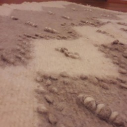 Handwoven Wool Rug Dark Beige Bohemian Area Rug - thumbnail 4