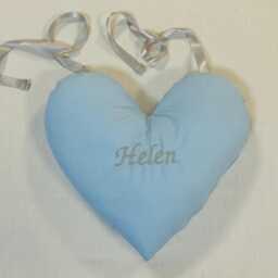 Personalised Mastectomy/Lumpectomy Heart Pillow Surgery Recovery Lined Post-Op Cardiac - Your Own Embroidered Words - thumbnail 2