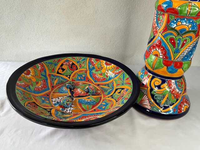 Talavera Mexicana. Ba??o Del P??jaro De Cer??mica - image 1