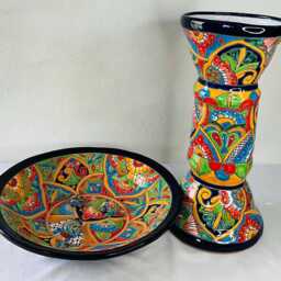 Talavera Mexicana. Ba??o Del P??jaro De Cer??mica - thumbnail 2
