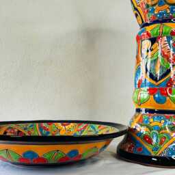 Talavera Mexicana. Ba??o Del P??jaro De Cer??mica - thumbnail 3