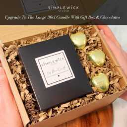 Motivational Vanilla Scented Candle Hand Poured Soy Wax, Uplifting Gift With Chocolates - thumbnail 3