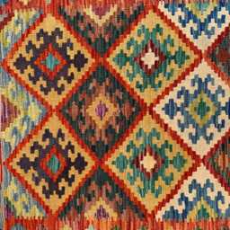 Small Tribal Kilim Rug Multicolor Handwoven Wool Rug - 5x3.5 Ft - thumbnail 4