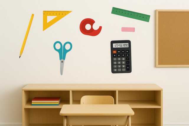 School Supplies Fabric Wall Decals - image 1