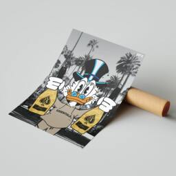 Scrooge Mcduck Street Art Poster - Motivational Interior Decor - thumbnail 2