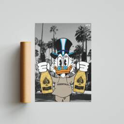 Scrooge Mcduck Street Art Poster - Motivational Interior Decor - thumbnail 1