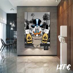 Scrooge Mcduck Street Art Poster - Motivational Interior Decor - thumbnail 3