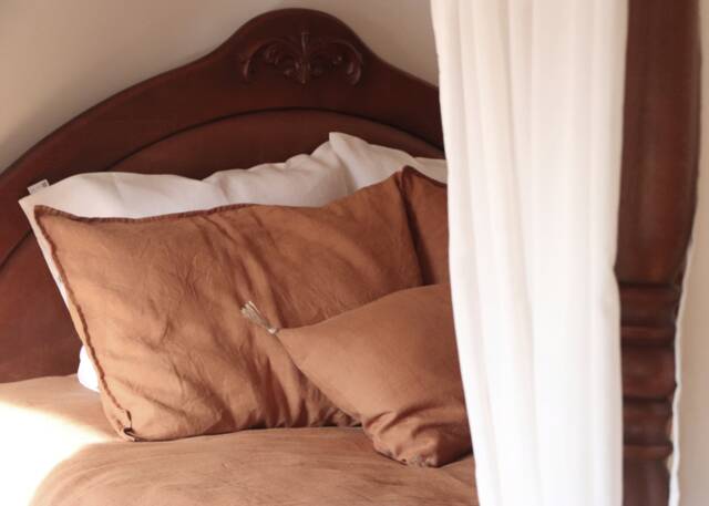 Handmade Terracotta Linen Bedding Set Duvet Cover & Pillowcases - image 1