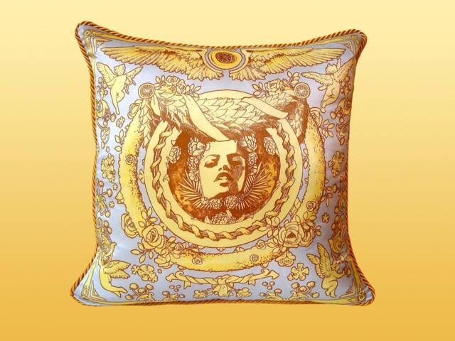 Bliss Pillow - Grey/Gold/Brown - image 1