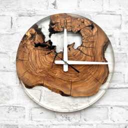 Minimal Frameless Wall Clock, Handcrafted Silent Clock With Live Edge Wood, Artsy For Kitchen, Livingroom, Bedroom, Home & Office - thumbnail 2