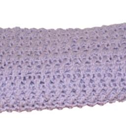Handmade Crochet Baby Afghan, Lilac Purple Blanket - 38x38 Inch - thumbnail 3