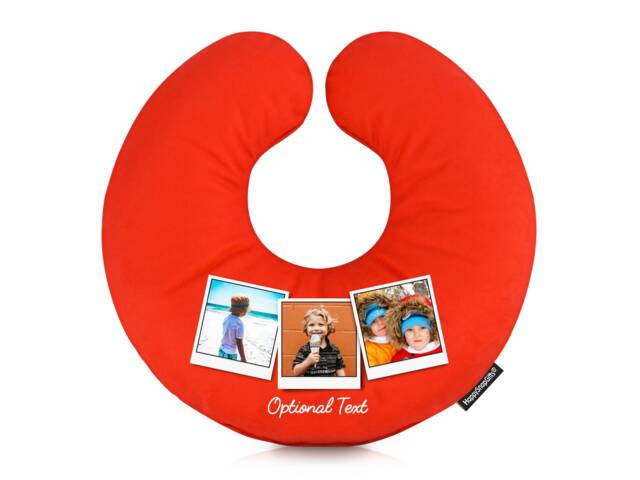 Personalised Travel Pillow With Photo Upload - Approx 30cm - image 1