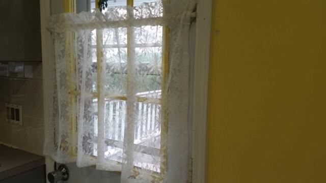 Kitchen Curtain, Cafe Curtains, White Sheer Curtains, Flower Lace Net Fabric Window Curtains - image 1