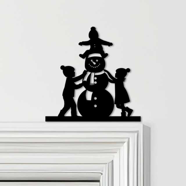 Door Topper Christmas Decor Building Snowman Various Colours Decorative Sign - Novelty Wall Decor, Frame Art, Art - image 1