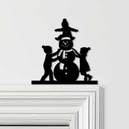 Door Topper Christmas Decor Building Snowman Various Colours Decorative Sign - Novelty Wall Decor, Frame Art, Art - thumbnail 1