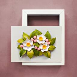 White Daffodil Wall Art - March Birth Flowers Spring Decor Pastel Room Birthday Gift Idea Original - thumbnail 2