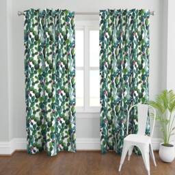 Watercolor Curtain Panel - Cactus Desert Floral Succulent Boho Nature Plants Tropical Custom By Tasiania - thumbnail 2