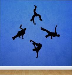Breakdancing Wall Decal Street Art Bedroom Decor - thumbnail 1