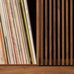 Tonn 101 - Walnut Wood Record Player Stand Vinyl Storage - thumbnail 4
