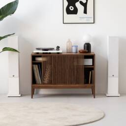 Tonn 101 - Walnut Wood Record Player Stand Vinyl Storage - thumbnail 3