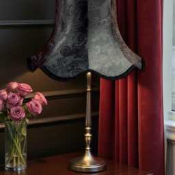 Traditional Black Paisley Fabric Lampshade Handmade in The UK For Table & Floor Standard Lamp Shades, Ceiling Pendant Lights, Wall Lights - thumbnail 2