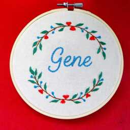 Personalized Name Sign Custom Embroidered Wall Art, Quote Embroidery, Nursery Decor Gift - thumbnail 2