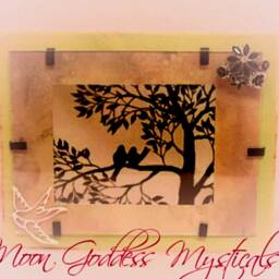 Halloween D??cor Framed Art Set Of 3 Print Silver Picture Frame Rustic Wooden Wood Small Table - thumbnail 4