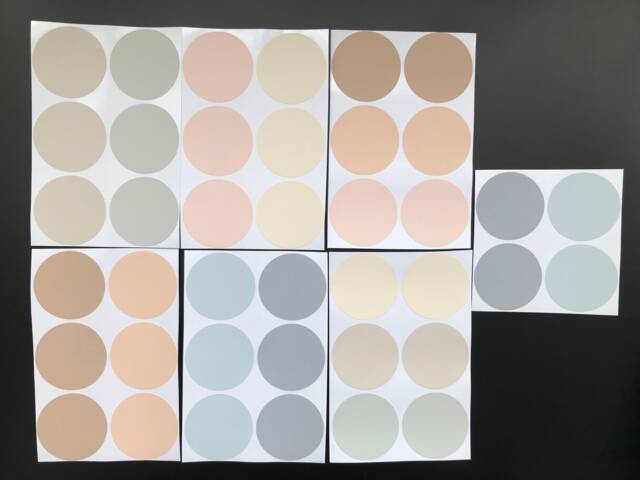 Boho Neutral Polka Dot Wall Stickers Soft Pastel Nursery Decor - image 1