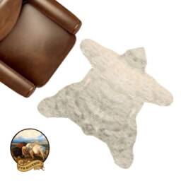 Faux Fur Bear Skin Rug - Plush Animal Pelt Shape Throw - thumbnail 2